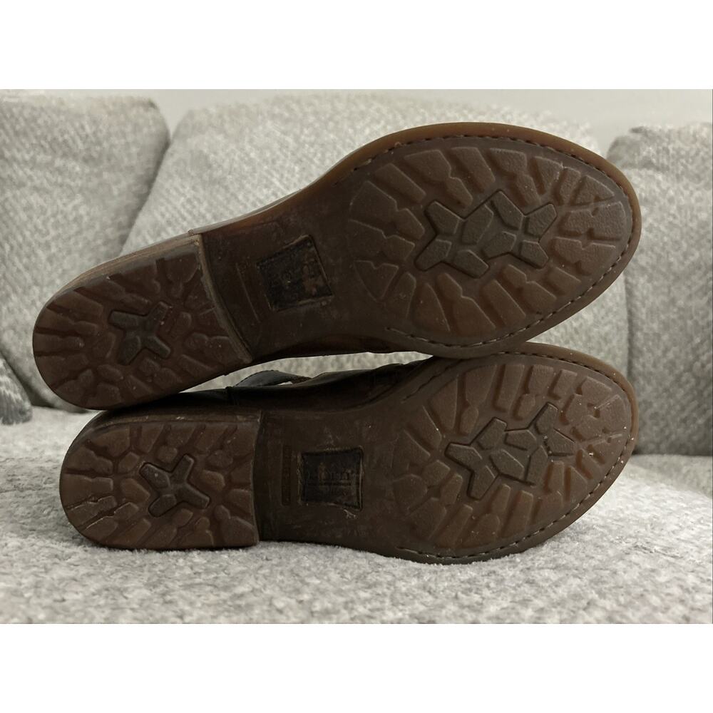 Born Womens Viveka Shoes Size 10M Brown Leather Woven Vamp Cutout Buckle Booties - Picture 8 of 12